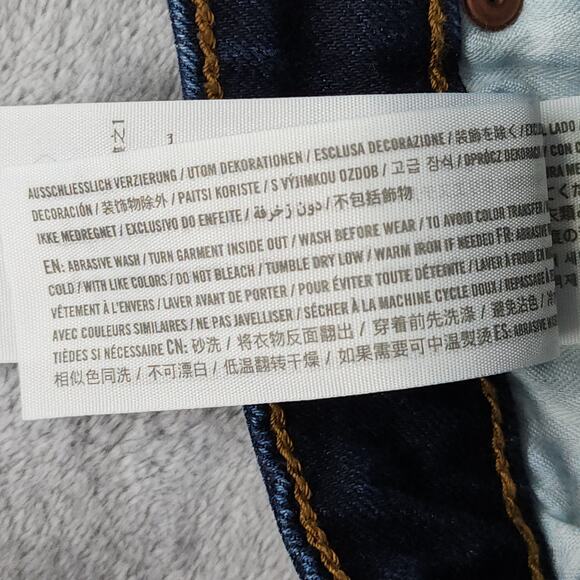 Abercrombie & Fitch Shorts Womens 26/2 Blue High Rise Short Cuffed Stretch Denim - Picture 5 of 11